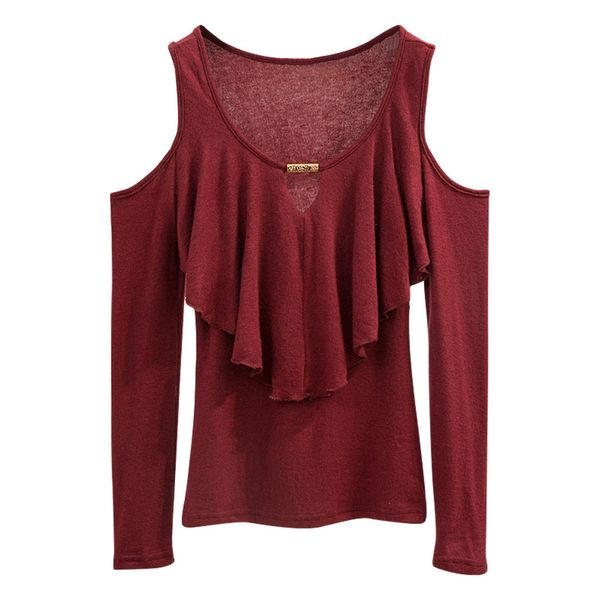 fashion woman ladies o-neck long sleeve strapless shoulder knit solid pullover for women ropa mujer invierno 2019
fashion woman ladies o-neck long sleeve strapless shoulder knit solid pullover for women ropa mujer invierno 2019