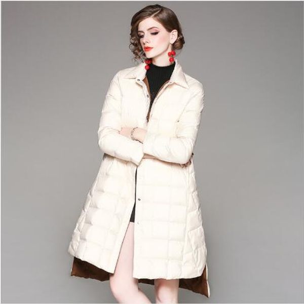 women down coat winter long section stand collar white duck down parka 2018 new female outwear casual loose warm quilted jacket, Black
women down coat winter long section stand collar white duck down parka 2018 new female outwear casual loose warm quilted jacket, Black