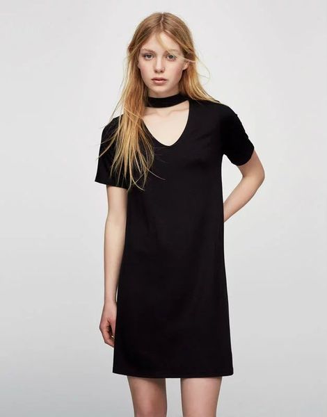 2017 spring and summer women's dress new style stickers neck decoration dress short sleeve black base skirt 622, White;black
2017 spring and summer women's dress new style stickers neck decoration dress short sleeve black base skirt 622, White;black