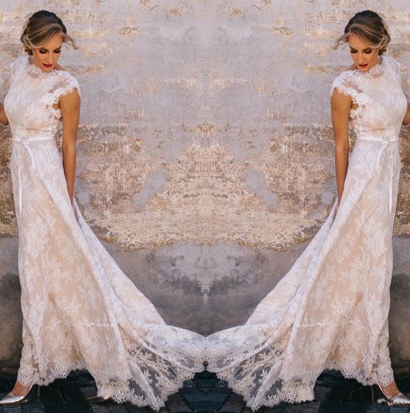 vintage champagne lace bohemian свадебное платье линия втулки крышки backless смычка орденской свадебные платья vestidos де novia 2020, White
vintage champagne lace bohemian свадебное платье линия втулки крышки backless смычка орденской свадебные платья vestidos де novia 2020, White