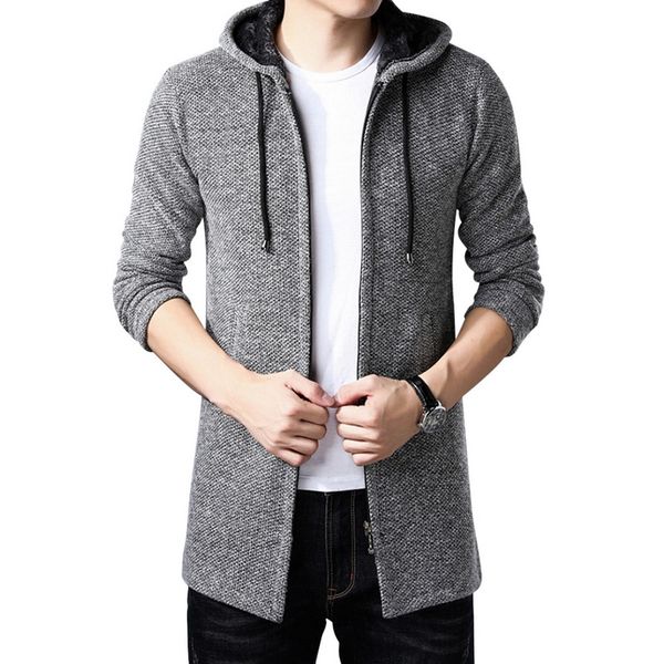 wenyujh 2019 autumn winter news thick warm men's sweater long cardigan men hooded sweater coat with cotton liner zipper coats, White;black
wenyujh 2019 autumn winter news thick warm men's sweater long cardigan men hooded sweater coat with cotton liner zipper coats, White;black