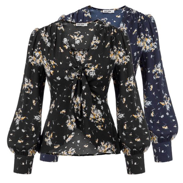 floral print womens and blouses 2020 new fashion tie front irregular hem shirt blouse long puff sleeve v-neck blouse top, White
floral print womens and blouses 2020 new fashion tie front irregular hem shirt blouse long puff sleeve v-neck blouse top, White