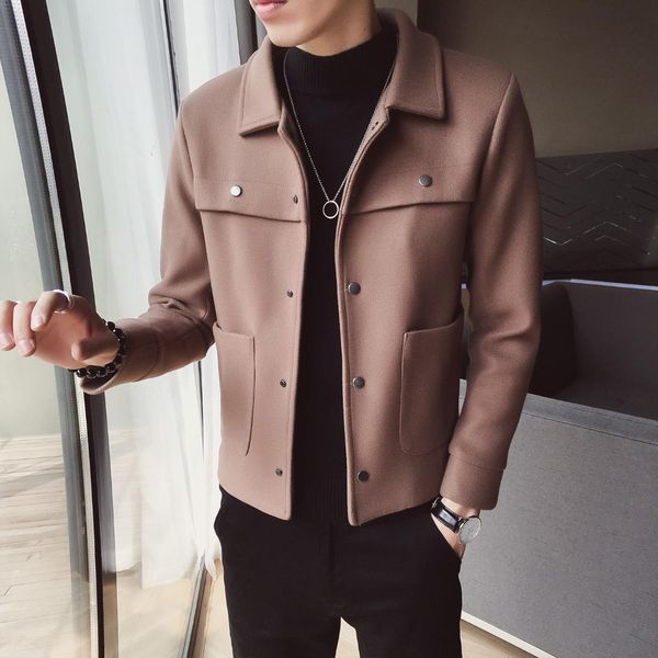 abrigos hombre invierno 2019 winter warm wool coat korean slim fit woolen jacket men trend short black coat men casaco masculino
abrigos hombre invierno 2019 winter warm wool coat korean slim fit woolen jacket men trend short black coat men casaco masculino
