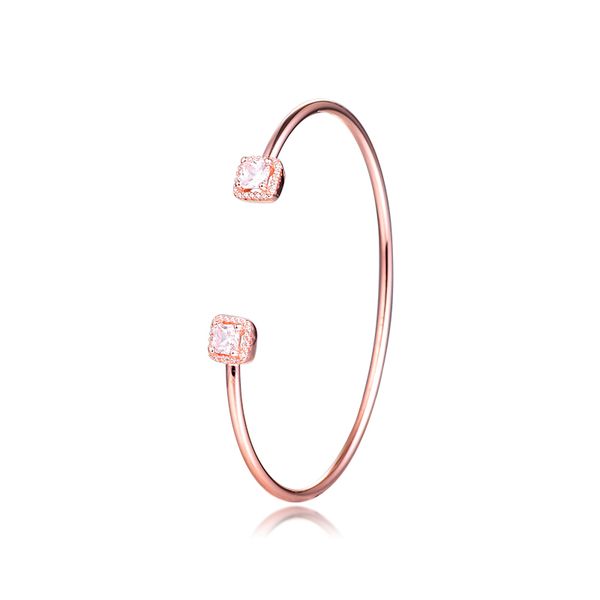 925 sterling silver jewelry rose open bangle with clear cz open bracelets bangles for women diy charms jewelry pulseras kralen, Black
925 sterling silver jewelry rose open bangle with clear cz open bracelets bangles for women diy charms jewelry pulseras kralen, Black