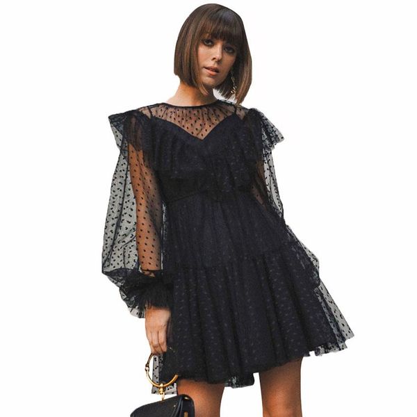 ootn polka dot tull short dress women long sleeve black mesh sheer dresses female see though flare dresses ruffled, Black;gray
ootn polka dot tull short dress women long sleeve black mesh sheer dresses female see though flare dresses ruffled, Black;gray