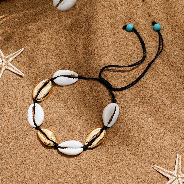 handmade natural seashell hand knit bracelet shells bracelets women accessories beaded strand bracelet, Golden;silver
handmade natural seashell hand knit bracelet shells bracelets women accessories beaded strand bracelet, Golden;silver