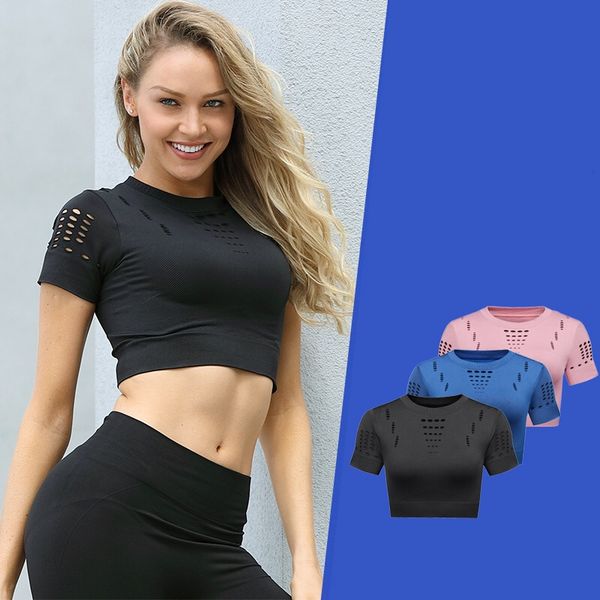women's yoga shirt fitness clothes seamless short sleeve elastic breathable sports gym workout running shirt t-shirt, White;red
women's yoga shirt fitness clothes seamless short sleeve elastic breathable sports gym workout running shirt t-shirt, White;red