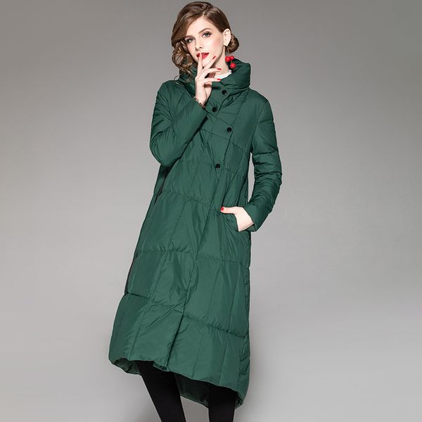 women's down & parkas jingrui fashion soild office lady turn-down collar full sleeve long women winter white duck coats, Black
women's down & parkas jingrui fashion soild office lady turn-down collar full sleeve long women winter white duck coats, Black