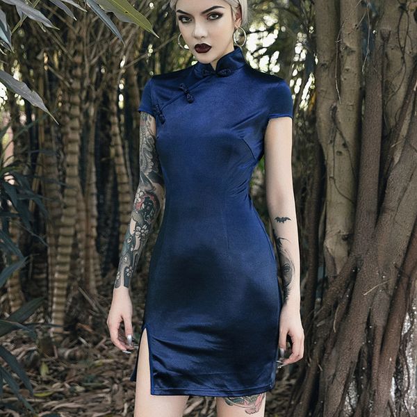 2019 satin silk gothic cheongsam chinese party dress qipao elegant short sleeve mandarin collar bodycon cheongsam modern, Red
2019 satin silk gothic cheongsam chinese party dress qipao elegant short sleeve mandarin collar bodycon cheongsam modern, Red