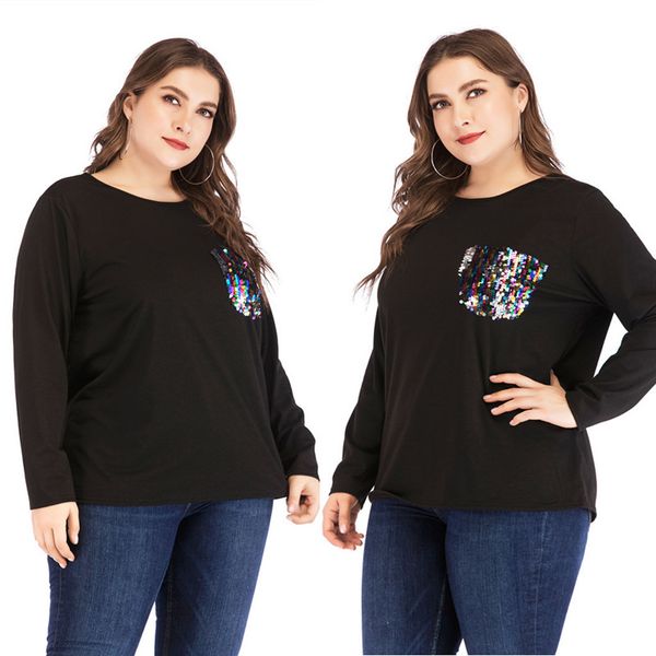 long sleeve o-neck loose camiseta feminina new t shirt womens fashion casual plus size pocket long sleeve shirt xl-4xl, White
long sleeve o-neck loose camiseta feminina new t shirt womens fashion casual plus size pocket long sleeve shirt xl-4xl, White