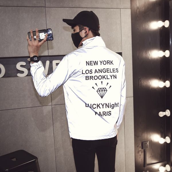 tide men 3m reflective jacket hooded windbreaker hip hop rainproof fluorescent coat hooded brooklyn streetwear jackets, Black;brown
tide men 3m reflective jacket hooded windbreaker hip hop rainproof fluorescent coat hooded brooklyn streetwear jackets, Black;brown