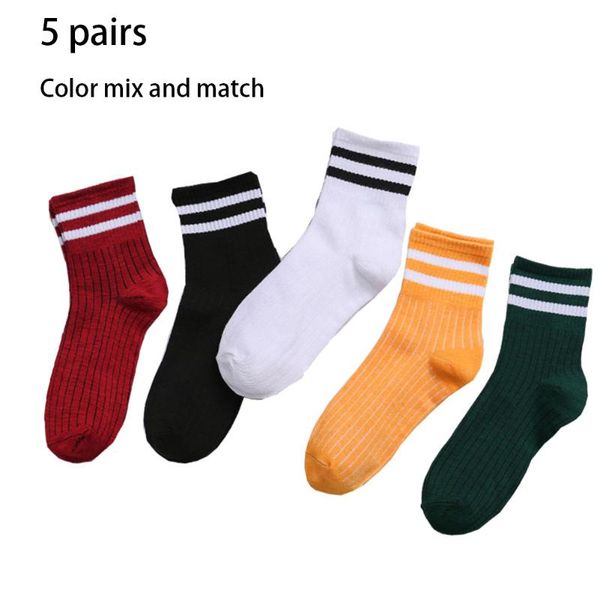 5 pairs/set women socks mid-calf length warm autumn winter fashion travel soft daily striped mixed color elastic breathable, Black;white
5 pairs/set women socks mid-calf length warm autumn winter fashion travel soft daily striped mixed color elastic breathable, Black;white