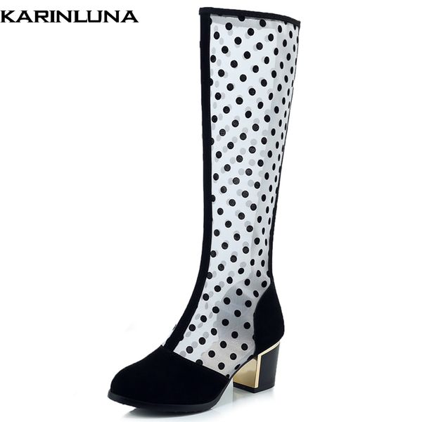 karinluna dropship plus size 34-43 chunky heels summer boots woman shoes zip up air mesh fashion shoes woman boots, Black
karinluna dropship plus size 34-43 chunky heels summer boots woman shoes zip up air mesh fashion shoes woman boots, Black
