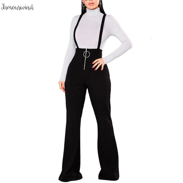 wide women pants leg high waist straps casual elegant flare pants new spring autumn front long suspenders zipper, Black;white
wide women pants leg high waist straps casual elegant flare pants new spring autumn front long suspenders zipper, Black;white