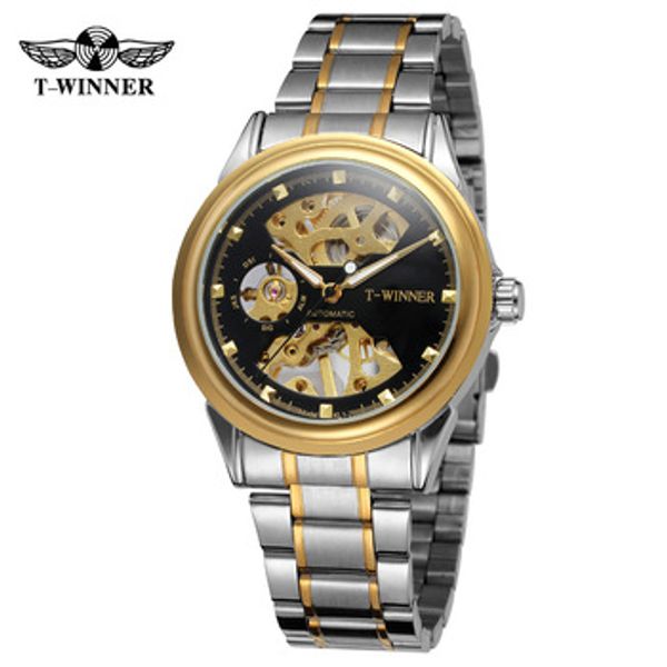 winner men's skeleton mechanical hand-wing original transparent casual watch with stainless steel fashion wristwatch, Slivery;brown
winner men's skeleton mechanical hand-wing original transparent casual watch with stainless steel fashion wristwatch, Slivery;brown