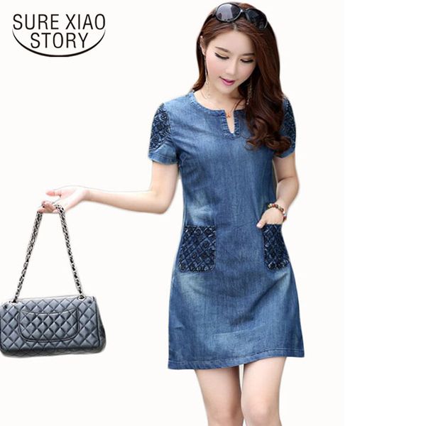 new 2020 summer fashion elegant denim dress casual loose jean dress lady plus size slim short sleeve clothing 673j 30, White;black
new 2020 summer fashion elegant denim dress casual loose jean dress lady plus size slim short sleeve clothing 673j 30, White;black