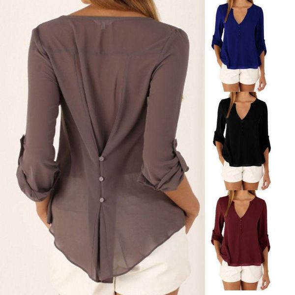 women's v-neck long-sleeved loose blouse buttons chiffon shirt waist irregular stitching collage mosaic casual party jumper, White
women's v-neck long-sleeved loose blouse buttons chiffon shirt waist irregular stitching collage mosaic casual party jumper, White