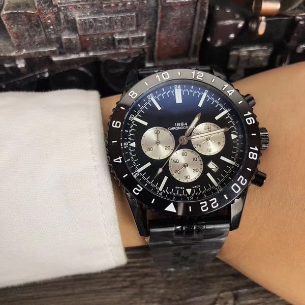 2019 new luxury mens wristwatches 43mm case aviation series black pvd 316l steel stainless steel strap hardlex mirror rotatable ceramic ring, Slivery;brown
2019 new luxury mens wristwatches 43mm case aviation series black pvd 316l steel stainless steel strap hardlex mirror rotatable ceramic ring, Slivery;brown