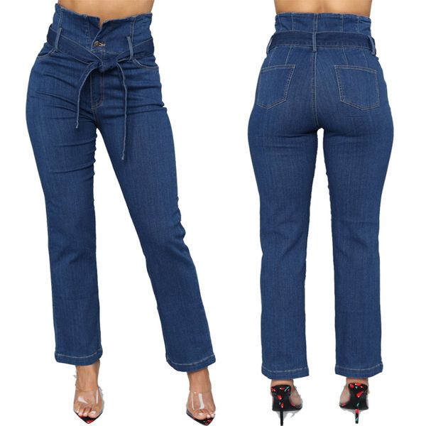 europe and america 2019 new style lace-up women's pants slim fit straight-cut high-waisted foreign trade exp, Blue
europe and america 2019 new style lace-up women's pants slim fit straight-cut high-waisted foreign trade exp, Blue