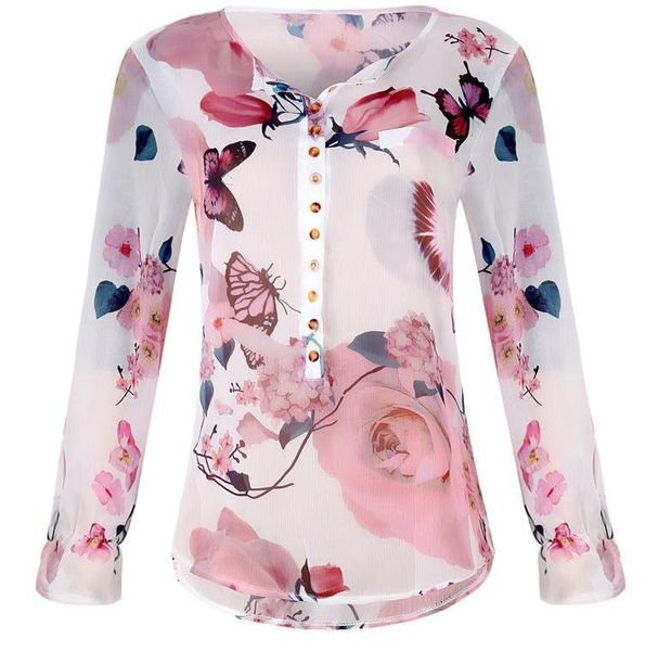 2020 spring fashion chiffon v-neck women blouse long sleeve shirts floral plus size casual office lady blusas, White
2020 spring fashion chiffon v-neck women blouse long sleeve shirts floral plus size casual office lady blusas, White