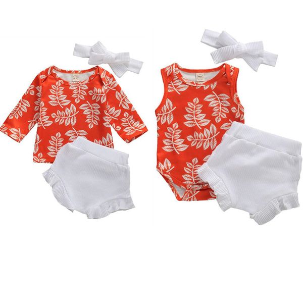 toddler baby girl cotton clothes set summer leaves printed sleeveless rompers/long sleeve shirts ribbed pp shorts 3pcs outfits, White
toddler baby girl cotton clothes set summer leaves printed sleeveless rompers/long sleeve shirts ribbed pp shorts 3pcs outfits, White
