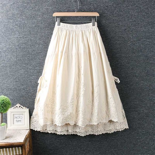 2020 spring and summer new women's sweet hipster flower embroidered lace skirt cotton and linen skirt women, Black
2020 spring and summer new women's sweet hipster flower embroidered lace skirt cotton and linen skirt women, Black