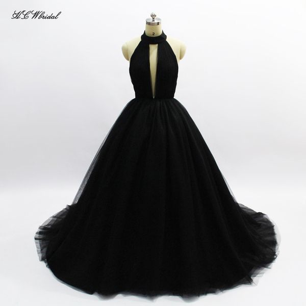 simple black long evening dress 2019 backless halter tulle princess prom gowns vestido de formatura custom made formal dresses, White;black
simple black long evening dress 2019 backless halter tulle princess prom gowns vestido de formatura custom made formal dresses, White;black