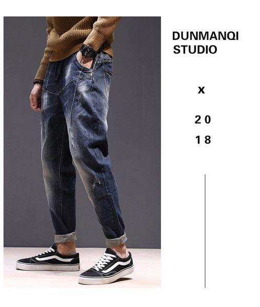 men designer denim jeans male casual style joggers pants homme stretch elastic fashion trousers new arrival quality, Blue
men designer denim jeans male casual style joggers pants homme stretch elastic fashion trousers new arrival quality, Blue
