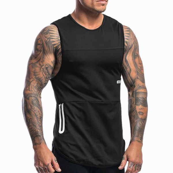 2019 summer men gyms workout sleeveless o neck tank men bodybuilding clothing fitness jogger casual zipper pocket vest, White;black
2019 summer men gyms workout sleeveless o neck tank men bodybuilding clothing fitness jogger casual zipper pocket vest, White;black