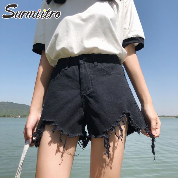 surmiitro black denim shorts women 2019 spring summer new classic korean white tassel high waist mini short ladies jeans female, White;black
surmiitro black denim shorts women 2019 spring summer new classic korean white tassel high waist mini short ladies jeans female, White;black