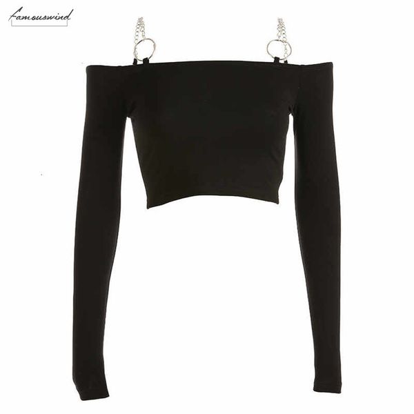 women black long sleeve tshirt shirt knitted slash neck cropped tshirt iron bodycon streetwear tee short femme crop top, White
women black long sleeve tshirt shirt knitted slash neck cropped tshirt iron bodycon streetwear tee short femme crop top, White