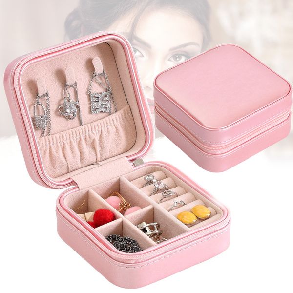 new portable jewelry box storage organizer zipper portable women display travel case do99, Pink;blue
new portable jewelry box storage organizer zipper portable women display travel case do99, Pink;blue