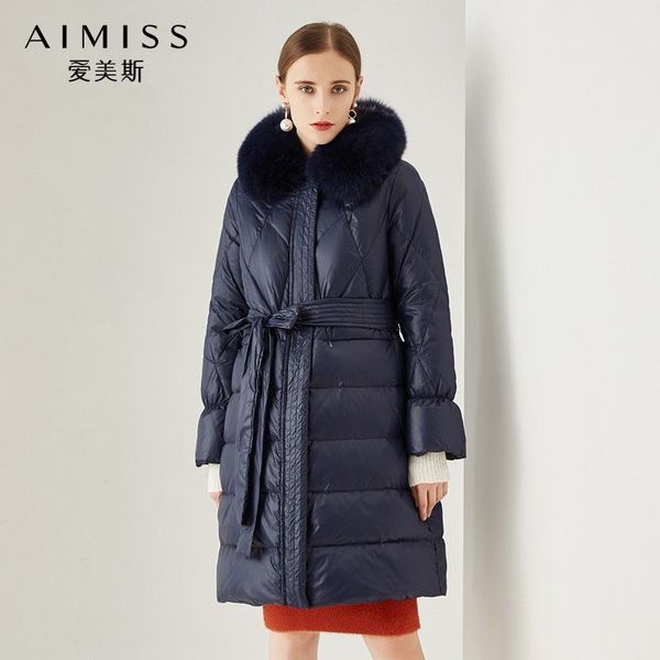 aimiss brand new down jacket real far feather fashion thick warm tie belt sashes elegant winter long down coat warm outwear, Black
aimiss brand new down jacket real far feather fashion thick warm tie belt sashes elegant winter long down coat warm outwear, Black