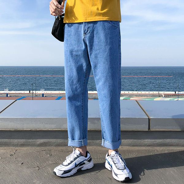 summer new jeans men's slim fashion solid color casual nine pants man streetwear trend wild hip hop jeans male clothes, Blue
summer new jeans men's slim fashion solid color casual nine pants man streetwear trend wild hip hop jeans male clothes, Blue