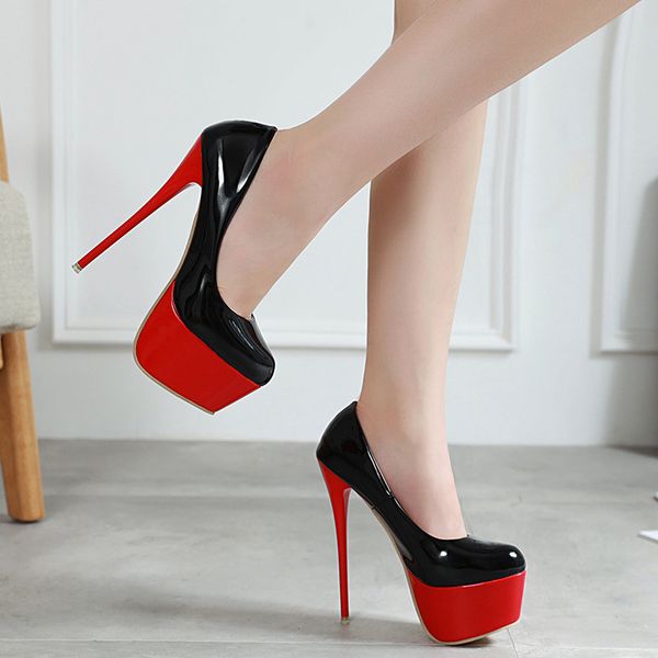 platform heels wedding shoes woman thin high heels 16cm pumps women patent leather ladies shoes plus size drop shipping, Black
platform heels wedding shoes woman thin high heels 16cm pumps women patent leather ladies shoes plus size drop shipping, Black