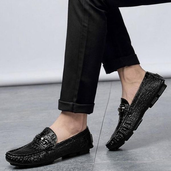 men male dress flats man formal slip on men's comfortable casual shoes driving business zapatos de hombres personlizar c01819, Black
men male dress flats man formal slip on men's comfortable casual shoes driving business zapatos de hombres personlizar c01819, Black