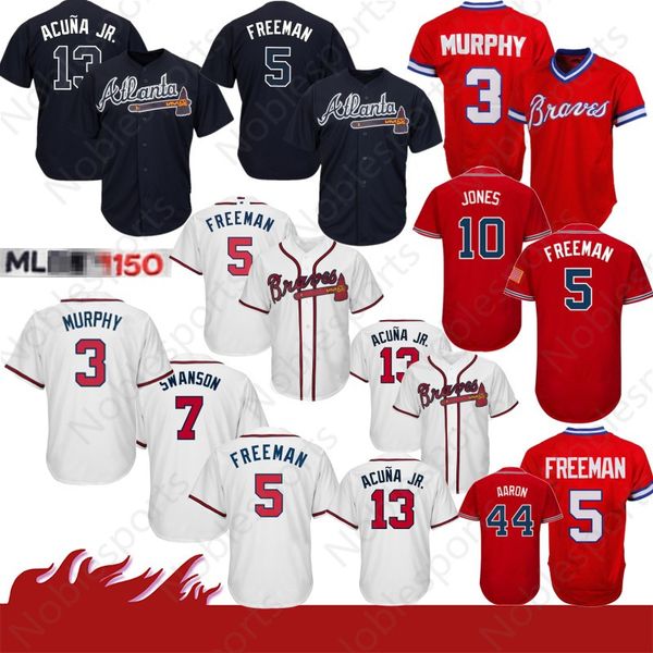13 Ronald Acuna Jr. Atlanta 10 Chipper Jones Braves 44 Hank Aaron 5 Freddie Freeman 3 Dale Murphy Baseball Jersey Top Quality
13 Ronald Acuna Jr. Atlanta 10 Chipper Jones Braves 44 Hank Aaron 5 Freddie Freeman 3 Dale Murphy Baseball Jersey Top Quality