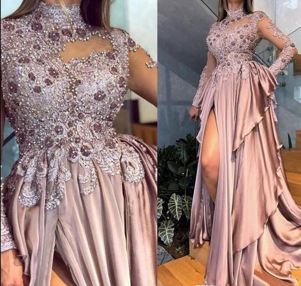 arabic aso ebi beaded appliques long sleeves prom dresses 2020 high neck dusty pink chiffon formal evening gowns party ball dress, Black;red
arabic aso ebi beaded appliques long sleeves prom dresses 2020 high neck dusty pink chiffon formal evening gowns party ball dress, Black;red