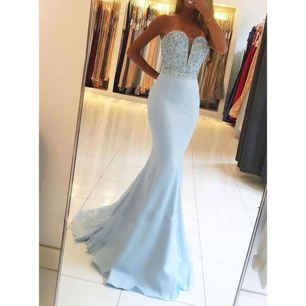 Sexy Long Mermaid Prom Dresses 2019 New Sleeveless Floor Length Beading Sweetheart Formal Evening Dress Party Gowns
Sexy Long Mermaid Prom Dresses 2019 New Sleeveless Floor Length Beading Sweetheart Formal Evening Dress Party Gowns