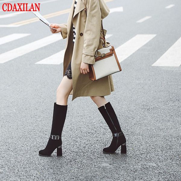 cdaxilan new to boots women warm velvet fabric side zipper high-heels knee-high boots ladies motorcycle in autumn winter, Black
cdaxilan new to boots women warm velvet fabric side zipper high-heels knee-high boots ladies motorcycle in autumn winter, Black