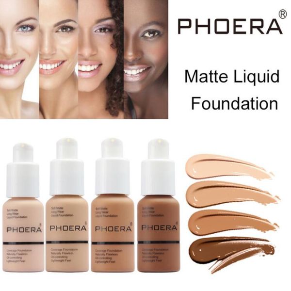 famous brand face makeup foundation phoera matte liquid foundation 10 colors concealer soft matte oil-control long wear
famous brand face makeup foundation phoera matte liquid foundation 10 colors concealer soft matte oil-control long wear