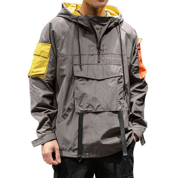 jacket men new style fashion coat men's autumn casual fashion patchwork pullover hoodie pocket sport outwear coat, Black
jacket men new style fashion coat men's autumn casual fashion patchwork pullover hoodie pocket sport outwear coat, Black