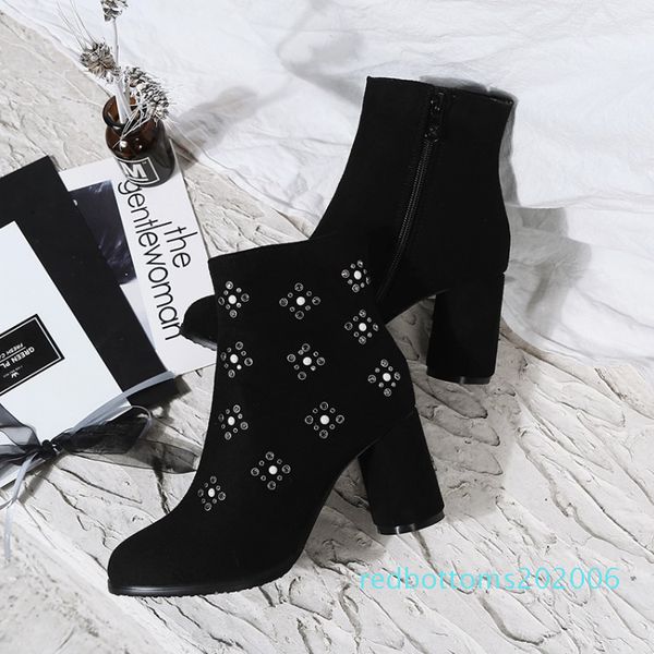 oversized boots women shoes ankle boots for women ladies rhinestone trim side zipper r06, Black
oversized boots women shoes ankle boots for women ladies rhinestone trim side zipper r06, Black