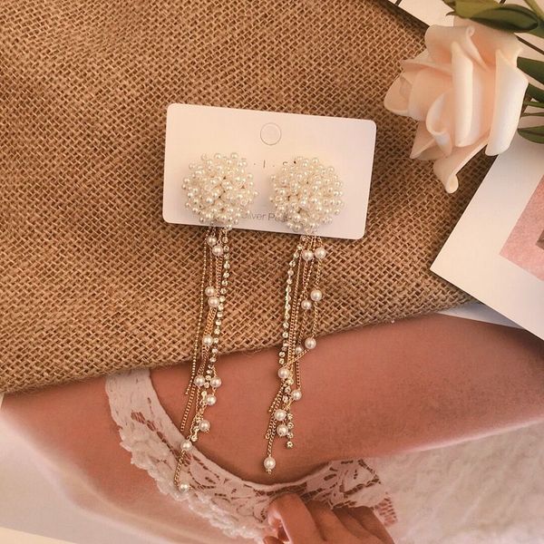 mengjiqiao new korean elegant bowknot pearl shiny rhinestone drop earrings for women triangle tassel oorbellen party jewelry, Silver
mengjiqiao new korean elegant bowknot pearl shiny rhinestone drop earrings for women triangle tassel oorbellen party jewelry, Silver