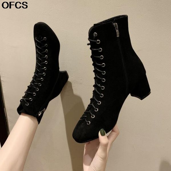 new fashion woman boots suede lace up winter boots square heel women ankle autumn square ankle booties women shoes, Black
new fashion woman boots suede lace up winter boots square heel women ankle autumn square ankle booties women shoes, Black