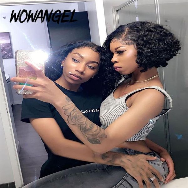 wowangel lace front human hair wigs curly human hair wig pre plucked bleached knots hairline remy brazilian short curly bob wig, Black;brown
wowangel lace front human hair wigs curly human hair wig pre plucked bleached knots hairline remy brazilian short curly bob wig, Black;brown