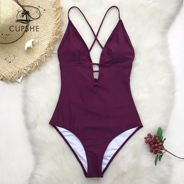 cupshe plum one-piece swimsuit women solid cross monokini swimwear 2019 girl beach bathing suits, White;black
cupshe plum one-piece swimsuit women solid cross monokini swimwear 2019 girl beach bathing suits, White;black