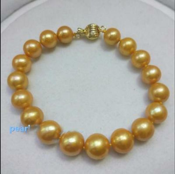 fast new real fine pearl jewelry round 10-11mm genuine natural south sea golden pearl bracelet 8 inch, Black
fast new real fine pearl jewelry round 10-11mm genuine natural south sea golden pearl bracelet 8 inch, Black