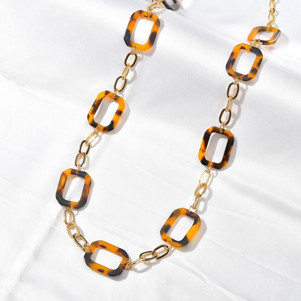 2019 acetate chain necklace exaggerated leopard bohemian tortoiseshell alloy roundnecklace for women, Silver
2019 acetate chain necklace exaggerated leopard bohemian tortoiseshell alloy roundnecklace for women, Silver