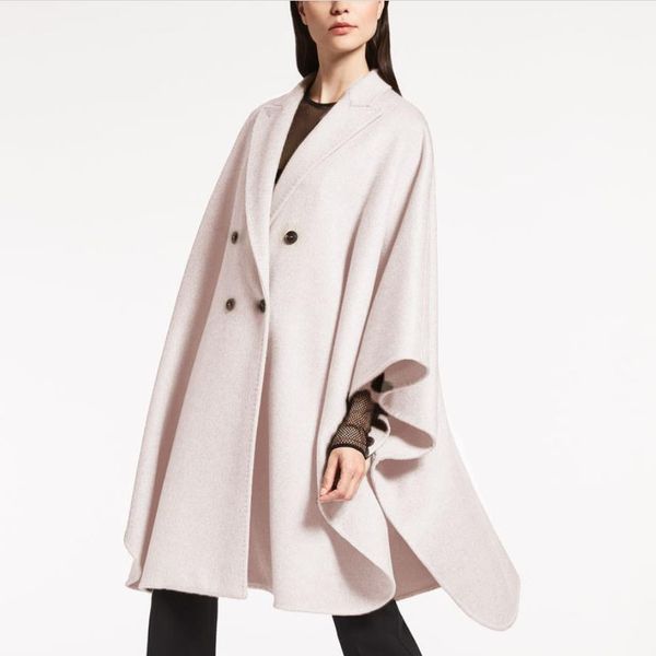 women wool cape coats double breasted loose casual outerwear autumn winter warm cloak woolen coat, Black
women wool cape coats double breasted loose casual outerwear autumn winter warm cloak woolen coat, Black